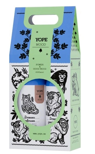 YOPE - Yope, Set 2in1 Zedernholz-Gel 400 ml + Guajakholz-Shampoo 300 ml