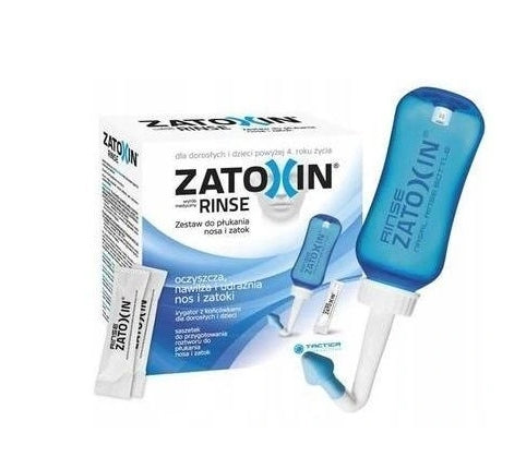 TACTICA - Zatoxin Rinse, Nasen- und Nebenhöhlenspülset, 12 Beutel + Irrigator
