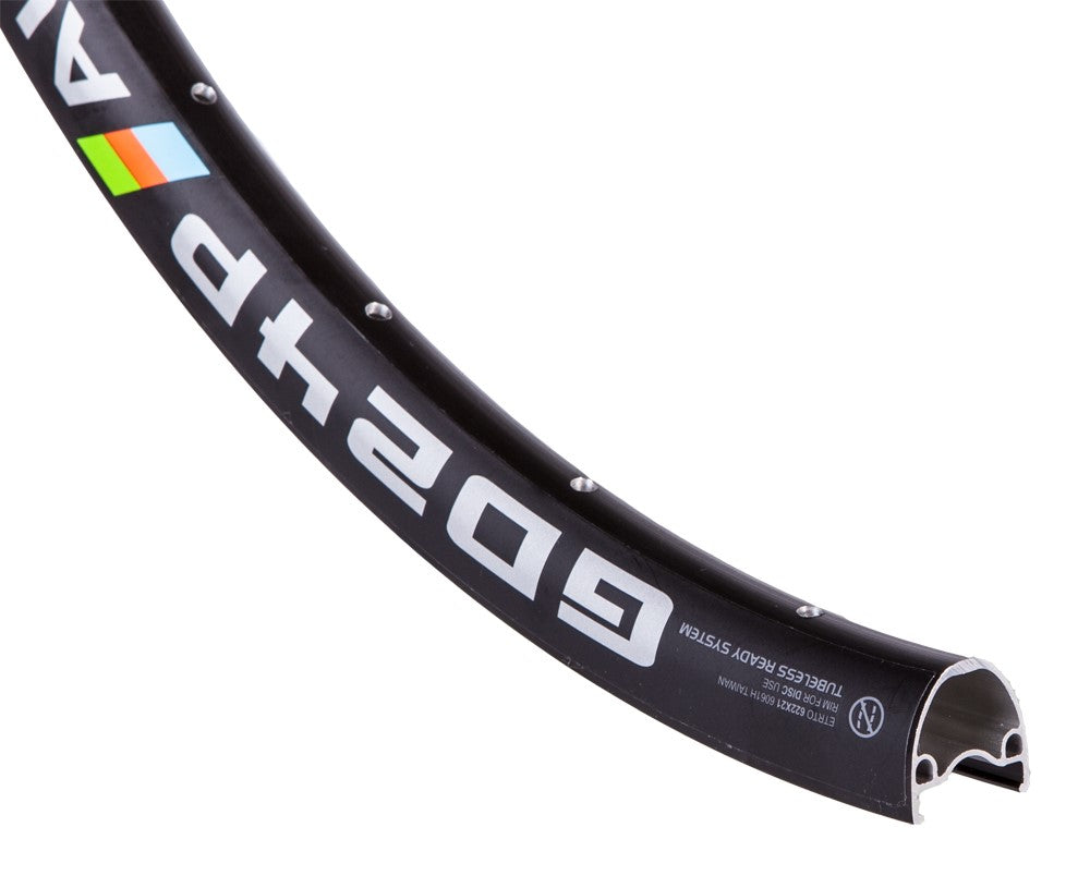 ALEXRIMS GD24P Straßen-/Schotterfelge, H. Disc, Konus 24 mm, 700C 622 x 21, 32 Löcher, Schwarz, Gewicht 500 g