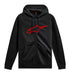 ALPINESTARS AGELESS II ZIP HOODIE Kapuzenpullover, Schwarz/Rot – Größe. XL