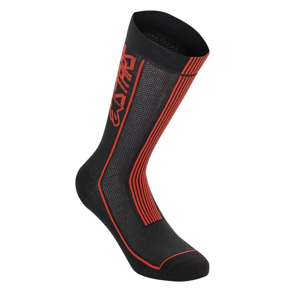 ALPINESTARS SUMMER SOCKS 22 Socken, schwarz, leuchtend rot, Größe. L