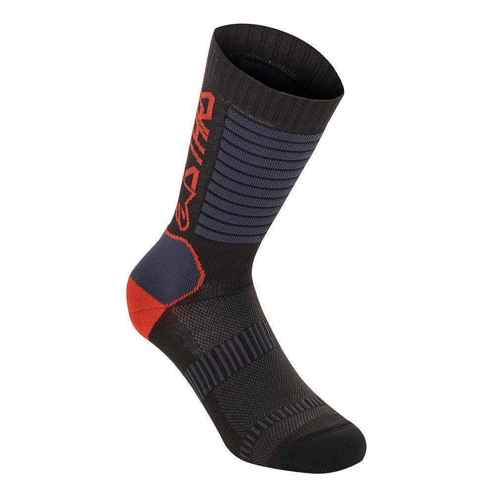 ALPINESTARS PARAGON LITE SOCKS 19 Socken, schwarze leuchtend rote Größe. L