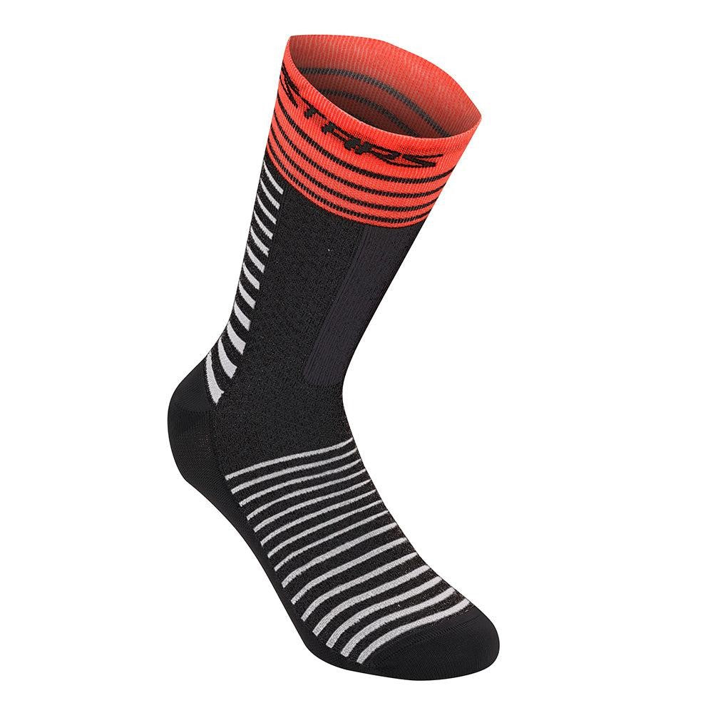 ALPINESTARS DROP SOCKS 19 Socken, schwarz, leuchtend rot, Größe. M