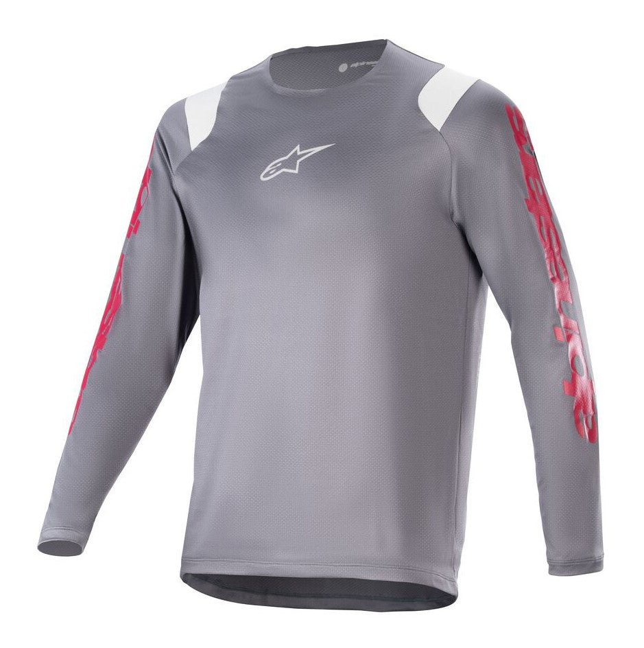 ALPINESTARS A-SUPRA ASTAR LS JERSEY Langarm-T-Shirt, Dunkelgrau – Größe. S