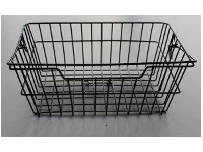 BASIL BASKET-3 Gepäckträgerkorb + Bodenhaken, Stahl schwarz