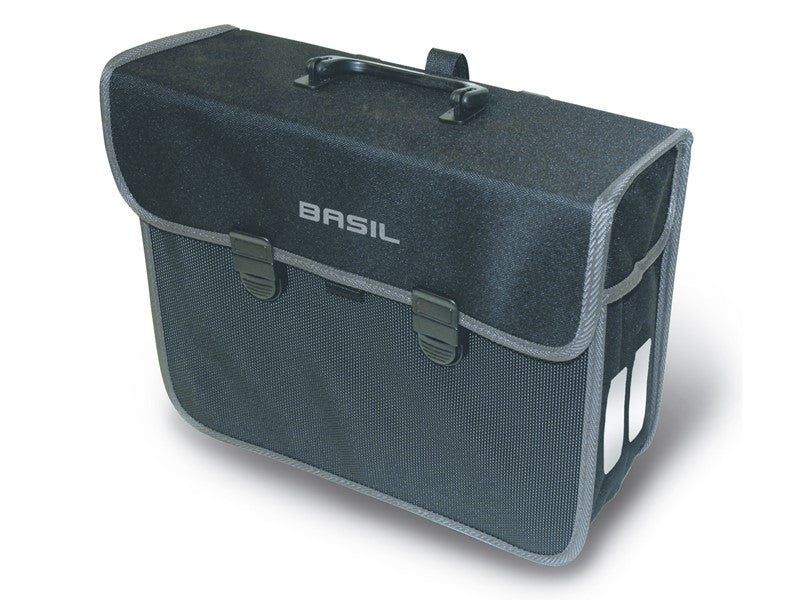 BASIL MALAGA 13L einzelne Stadttasche, Hook-On-System-Montage, wasserdicht schwarz
