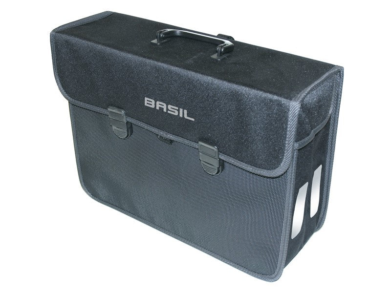 BASIL MALAGA XL 17L einzelne Stadttasche, Hook-On-System-Hakenbefestigung, wasserdicht schwarz