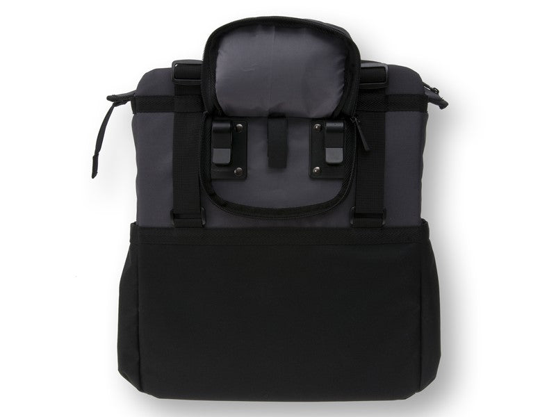 Einzelne City-Tasche BASIL SHOPPER XL 20L, Hakensystembefestigung, wasserdicht, Schwarz und Graphit