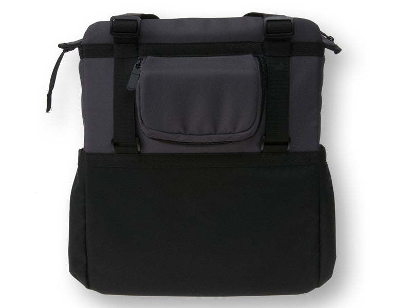 Einzelne City-Tasche BASIL SHOPPER XL 20L, Hakensystembefestigung, wasserdicht, Schwarz und Graphit