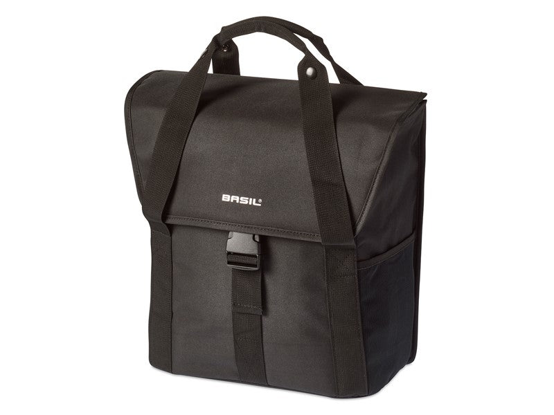 BASIL GO SINGLE BAG 16L, Hakensystem, einfarbig schwarz