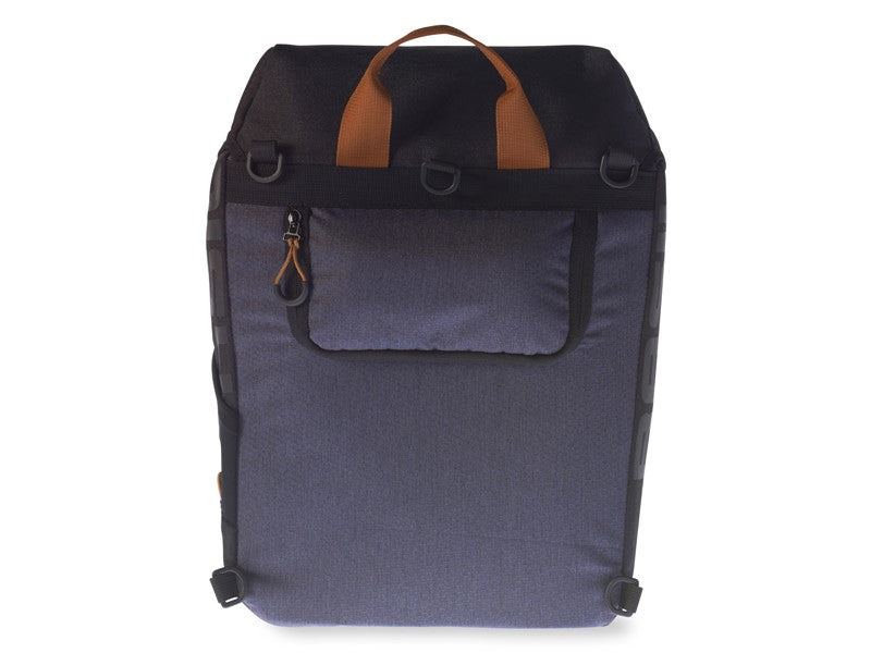 Einzelne Stadttasche BASIL MILES TARPAULIN DAYPACK 17L, Hook-On-System, 100 % wasserdicht, schwarzer Schiefer