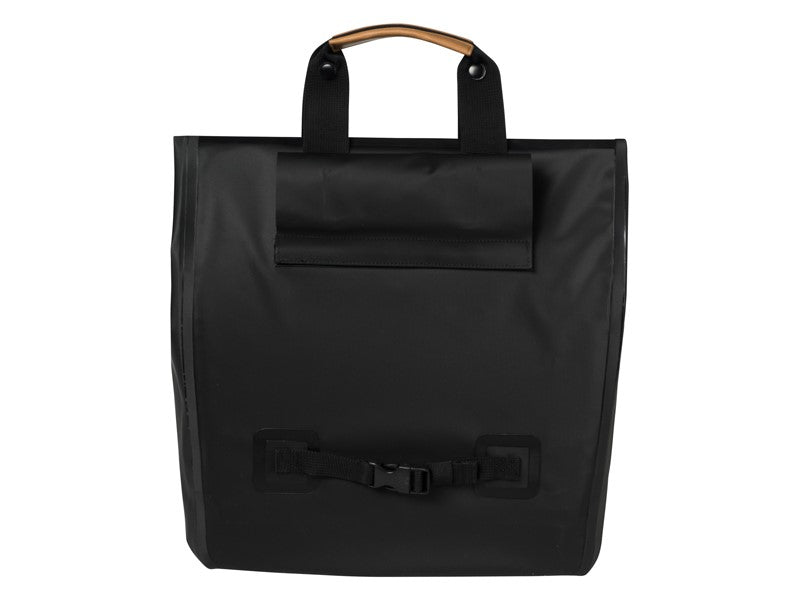 BASIL URBAN DRY SHOPPER 25L einzelne Stadttasche, Hook-On-System, 100 % wasserdicht mattschwarz