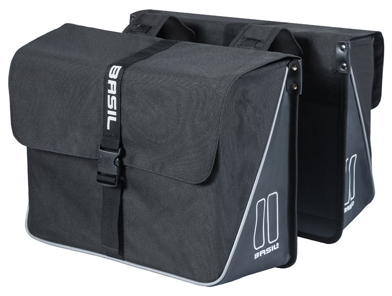 BASIL FORTE DOPPELTASCHE 35L, Universal Bridge System, wasserdicht schwarz