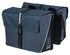 BASIL FORTE DOPPELTASCHE 35L, Universal Bridge System, wasserdichtes Polyester, Marineblau Schwarz