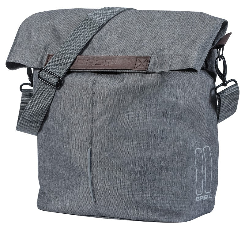 Einzelne Citytasche BASIL CITY SHOPPER 14-16L, Hook-On-System, grau meliert