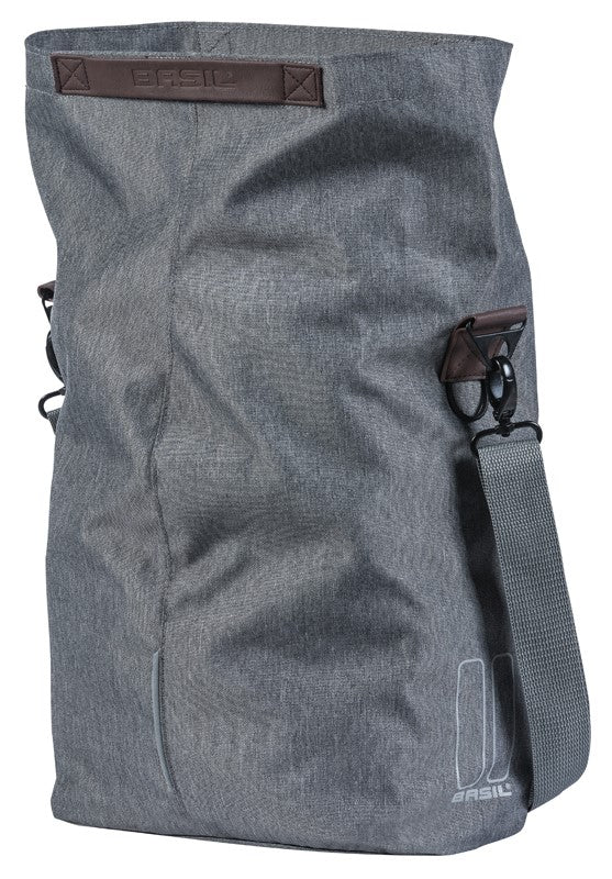 Einzelne Citytasche BASIL CITY SHOPPER 14-16L, Hook-On-System, grau meliert