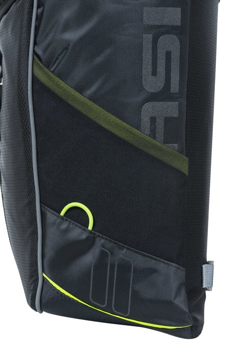 BASIL MILES DOUBLE PANNIER BAG 32L MIK System (ready to go), 100 % wasserdicht, Black Lime
