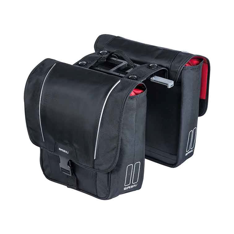 BASIL SPORT DESIGN DOPPELTASCHE MIK 32L, MIK-System (ready to go), schwarz
