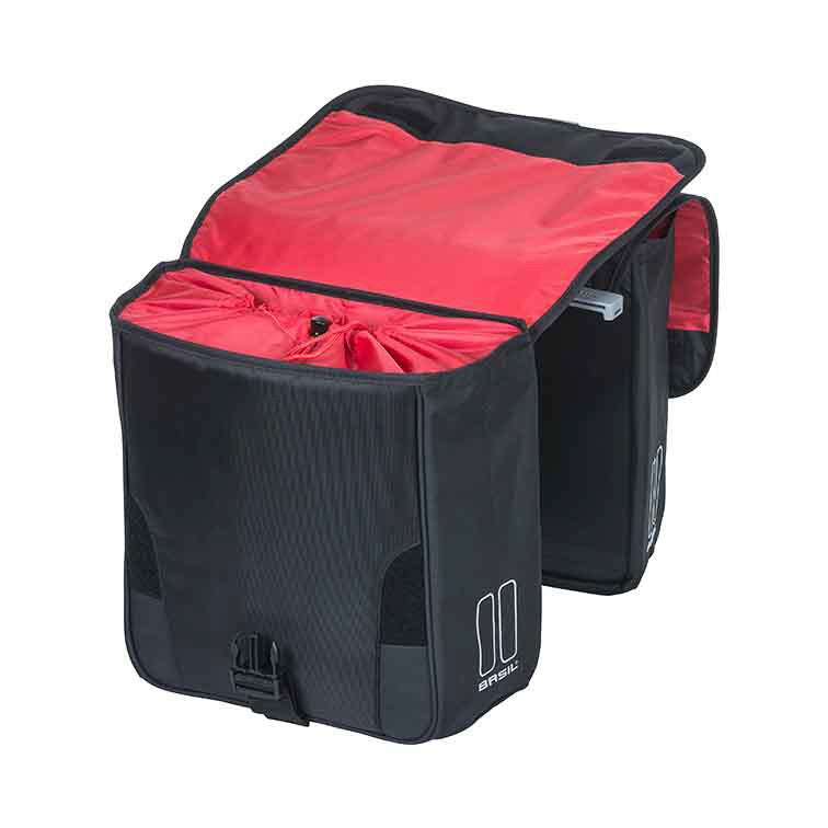 BASIL SPORT DESIGN DOPPELTASCHE MIK 32L, MIK-System (ready to go), schwarz