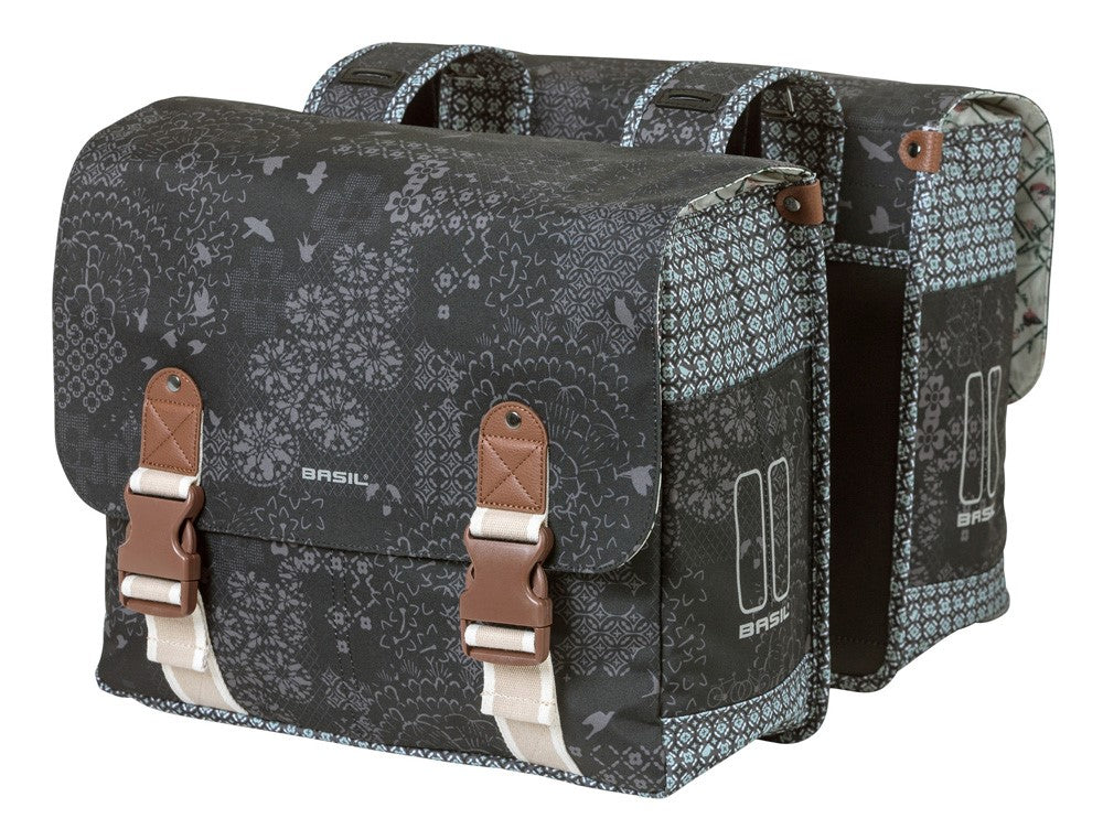 BASIL BOHEME DOPPELTASCHE 35L Universal Bridge System, wasserfest anthrazit