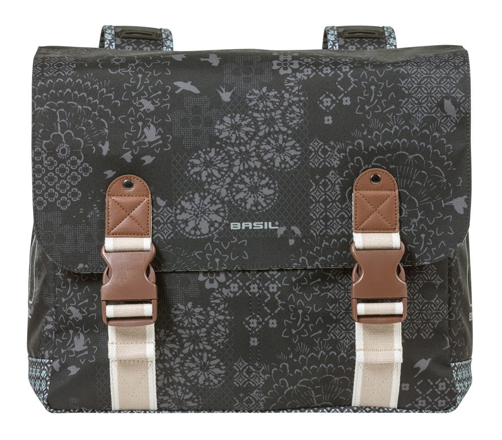 BASIL BOHEME DOPPELTASCHE 35L Universal Bridge System, wasserfest anthrazit