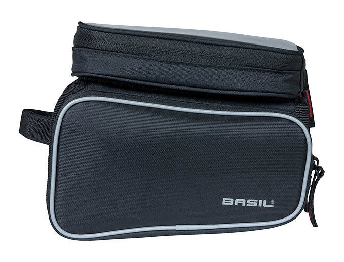 BASIL SPORT DESIGN TOP TUBE FRAME BAG DOUBLE M 1,5L, wasserdicht schwarz