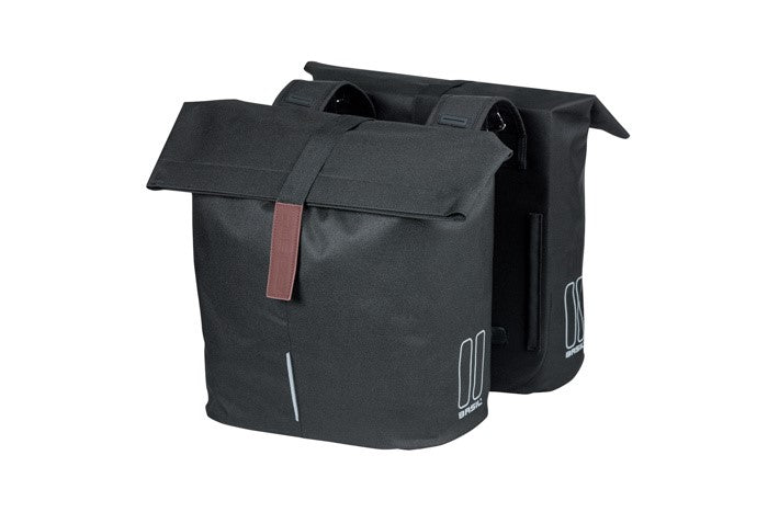BASIL CITY DOPPELTASCHE 28-32L, Universal Bridge System, wasserdicht schwarz