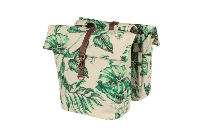 BASIL EVER-GREEN DOPPELTASCHE 28-32L, Universal Bridge System, wasserdicht sandshell beige