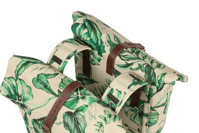 BASIL EVER-GREEN DOPPELTASCHE 28-32L, Universal Bridge System, wasserdicht sandshell beige
