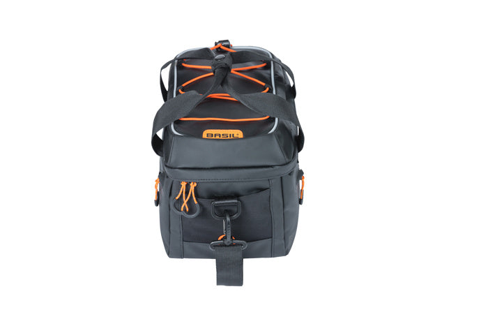 BASIL MILES TARPAULIN TRUNKBAG MIK 7L Kofferraumtasche, MIK System (ready to go), 100 % wasserdicht schwarz orange