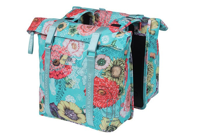 BASIL BLOOM FIELD DOPPELTASCHE 28-35L, Universal Bridge System, himmelblau