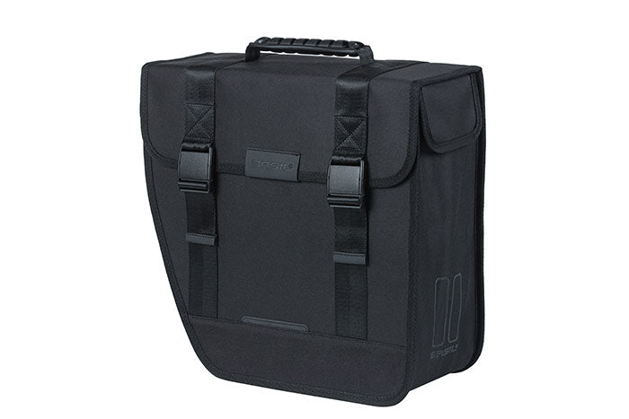 BASIL TOUR SINGLE PANNIER BAG LINKS 14L, Hook On System, wasserdicht links schwarz
