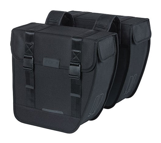 BASIL TOUR DOPPELTASCHE 28L, Universal Bridge System, wasserdicht schwarz