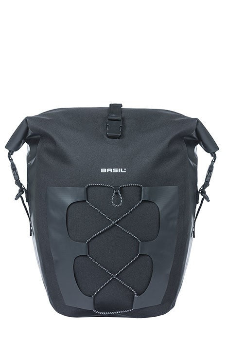 BASIL NAVIGATOR WATERPROOF SINGLE PANNIER BAG L 25-31 L, Hook-On-System, wasserdicht, schwarz
