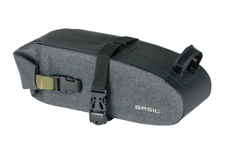BASIL NAVIGATOR STORM SATTELTASCHE 1,5L, Befestigung mit Riemen, wasserdicht grau schwarz