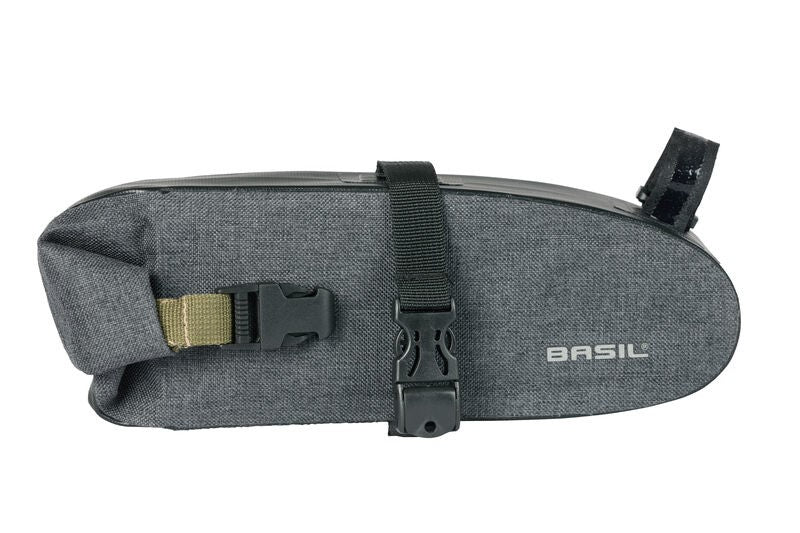 BASIL NAVIGATOR STORM SATTELTASCHE 1,5L, Befestigung mit Riemen, wasserdicht grau schwarz