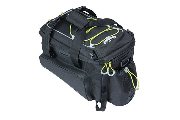 BASIL MILES TARPAULIN TRUNKBAG XL PRO 9-36L Kofferraumtasche, 100 % wasserdicht Black Lime (ohne Montageplatte)