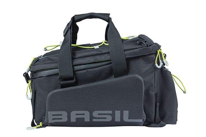 BASIL MILES TARPAULIN TRUNKBAG XL PRO 9-36L Kofferraumtasche, 100 % wasserdicht Black Lime (ohne Montageplatte)