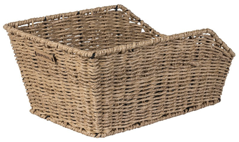 BASIL CENTO RATTAN LOOK hinterer Fahrradkorb, wasserdichtes Seegras
