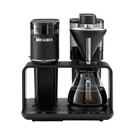Melitta Espressomaschine mit integrierter Mühle EPOS Schwarz Silber