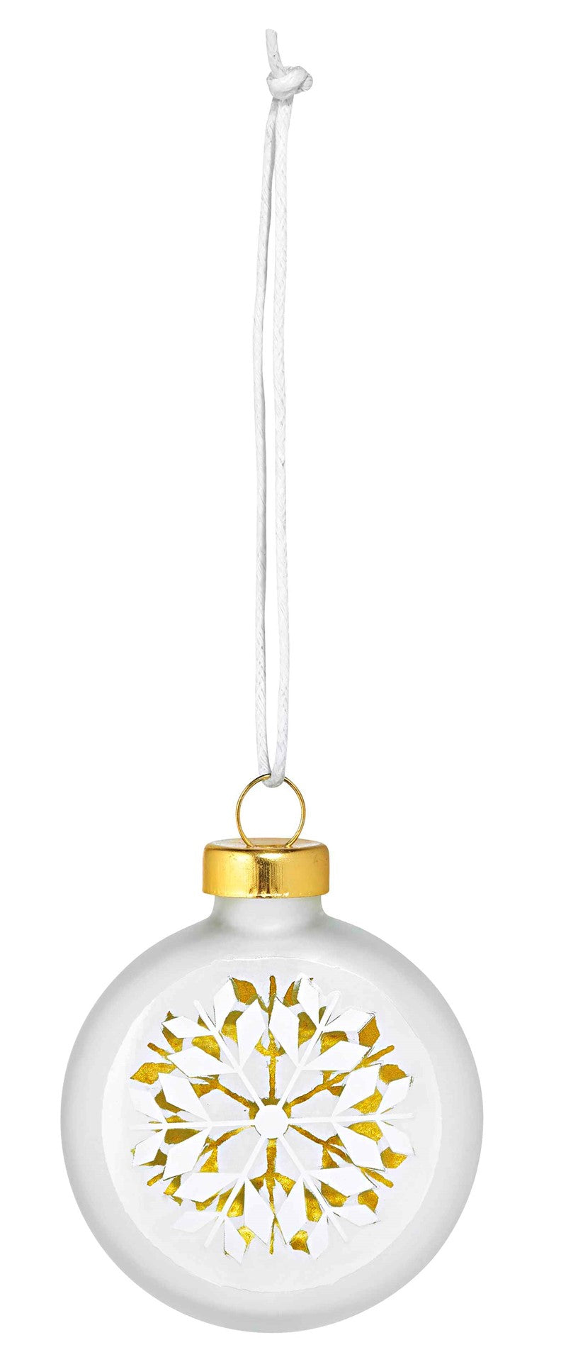 RÄDER Set aus 4 Christbaumkugeln SCHNEEFLOCKEN 5 cm