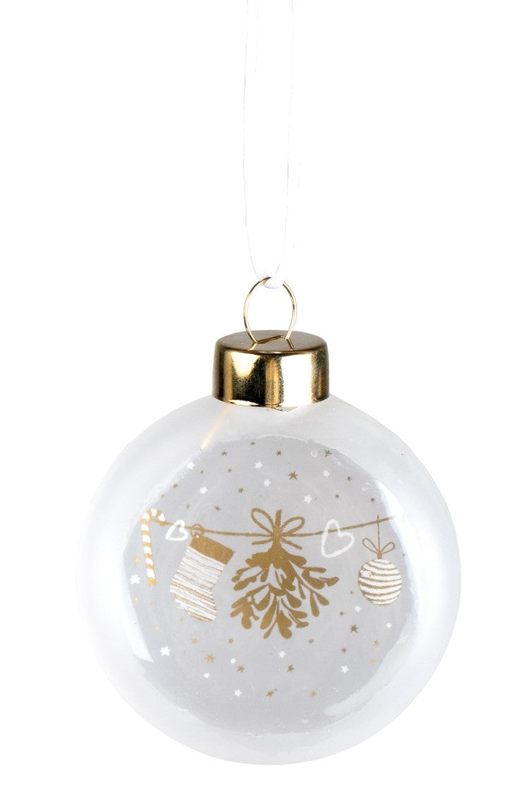 RÄDER Set aus 4 Christbaumkugeln MIX 5 cm