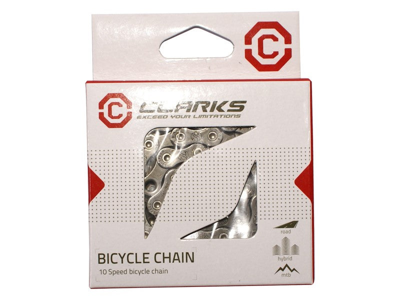 CLARKS C10 Fahrradkette, 10-fach, 116 Glieder, 1/2"x11/128", Glied, Standard, Straße/MTB, Dunkel