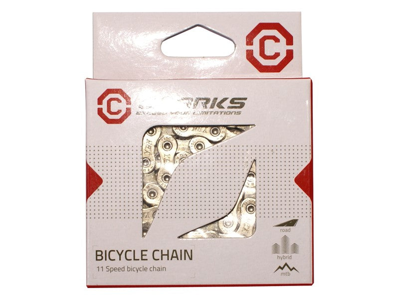 CLARKS C11 Fahrradkette, 11-fach, 116 Glieder, 1/2"x11/128", Glied, Standard, Straße/MTB, Dunkel