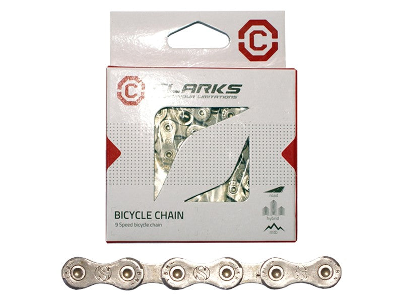 CLARKS C9 Fahrradkette, 9-Gang, 116 Glieder, 1/2"x11/128", Glied, Standard, Straße/MTB, Dunkel