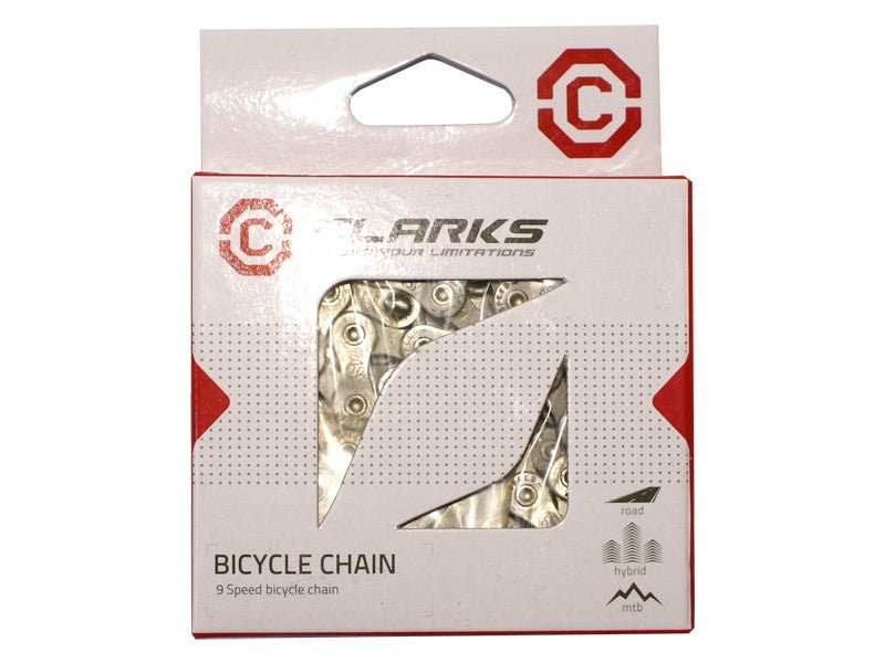 CLARKS C9 Fahrradkette, 9-Gang, 116 Glieder, 1/2"x11/128", Glied, Standard, Straße/MTB, Dunkel