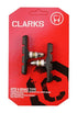CLARKS CP510 Bremsbeläge, 70 mm, trockene Bedingungen, MTB, V-Bremse, Box mit 25 Paar, schwarz
