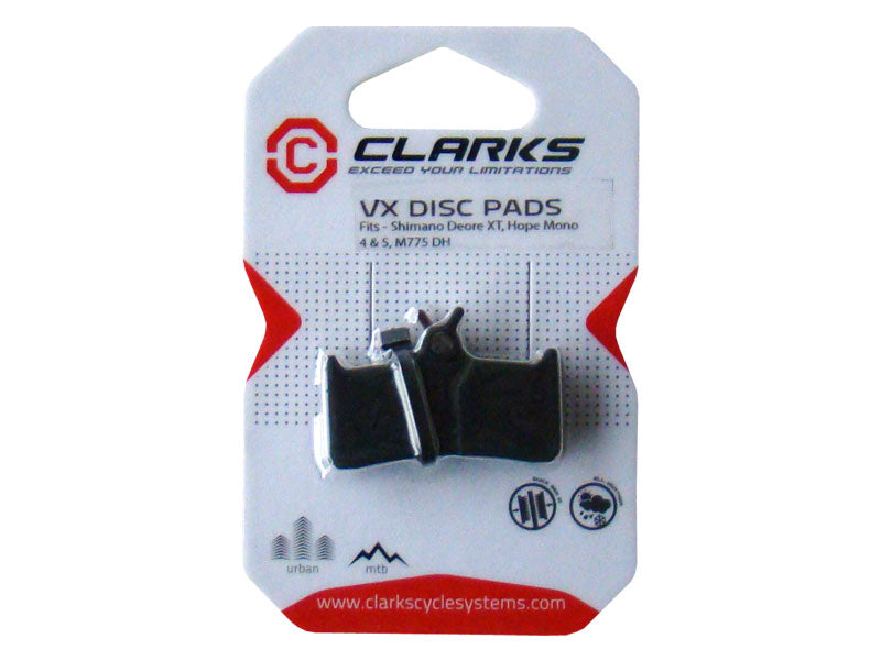 CLARKS Bremsbeläge für SHIMANO/HOPE/SRAM (Shimano XT 755-756, M775, Hope Mono 4 & 5, Sram 9.0), gesintert