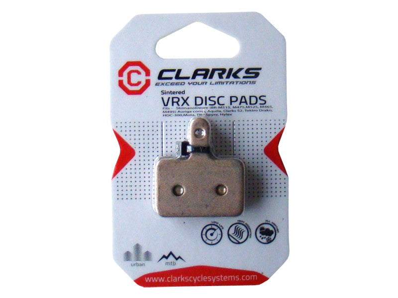 CLARKS Bremsbeläge für SHIMANO/TEKTRO & TRP (Shimano Deore M515, M475, M525, M465, M495, Tektro Draco, Dorado, Orion, Auriga, Aquila, HDC300, TRP - Spyre, Hylex, Clarks CMD-32, S2, Clout 1 ), gesintert