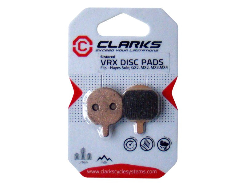 CLARKS Bremsbeläge für HAYES (Hayes GX-2, MX-2, MX-3, MX-4, Sole), gesintert